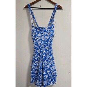 B2PRITY Swimsuit Womens 3XL Blue Floral Boho Beach Coastal Swim NWT